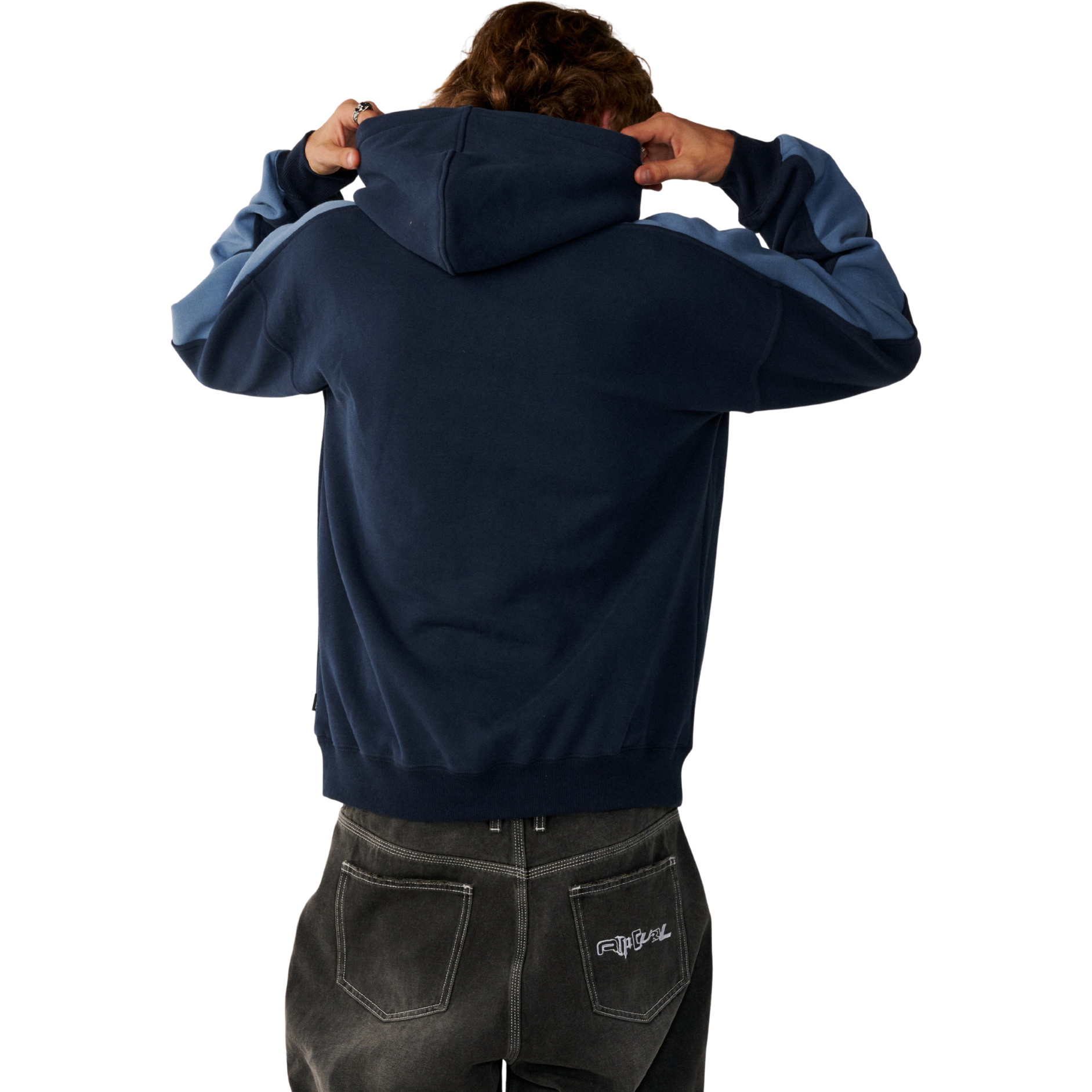 2026 Rip Curl Mens Archive Panel Hoodie 0CHMFL - Dark Navy